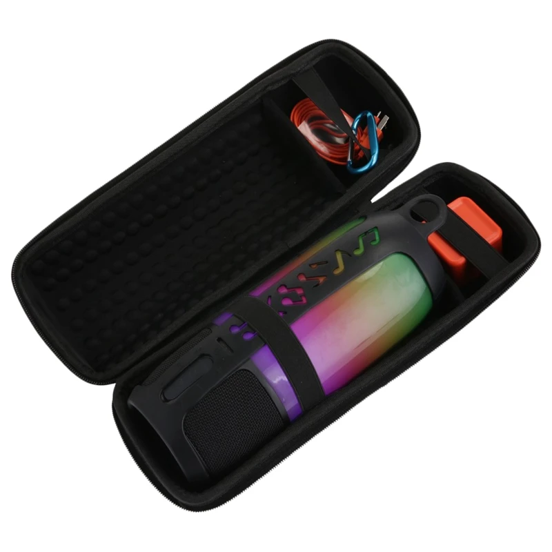 

BEST2 In 1 Hard Eva Carry Zipper Storage Box Bag+ Soft Silicone Case For Jbl Pulse 3 Bluetooth Speaker For Jbl Pulse 3(Black And