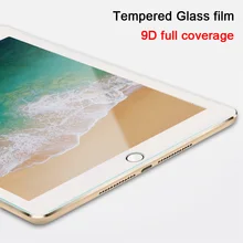 Protecteur d'écran 9D, Film en verre trempé, couverture complète, pour ipad Pro 2020 10.5 10.2 2019 2017 2018 9.7 Air 1 2 3 mini 4 5