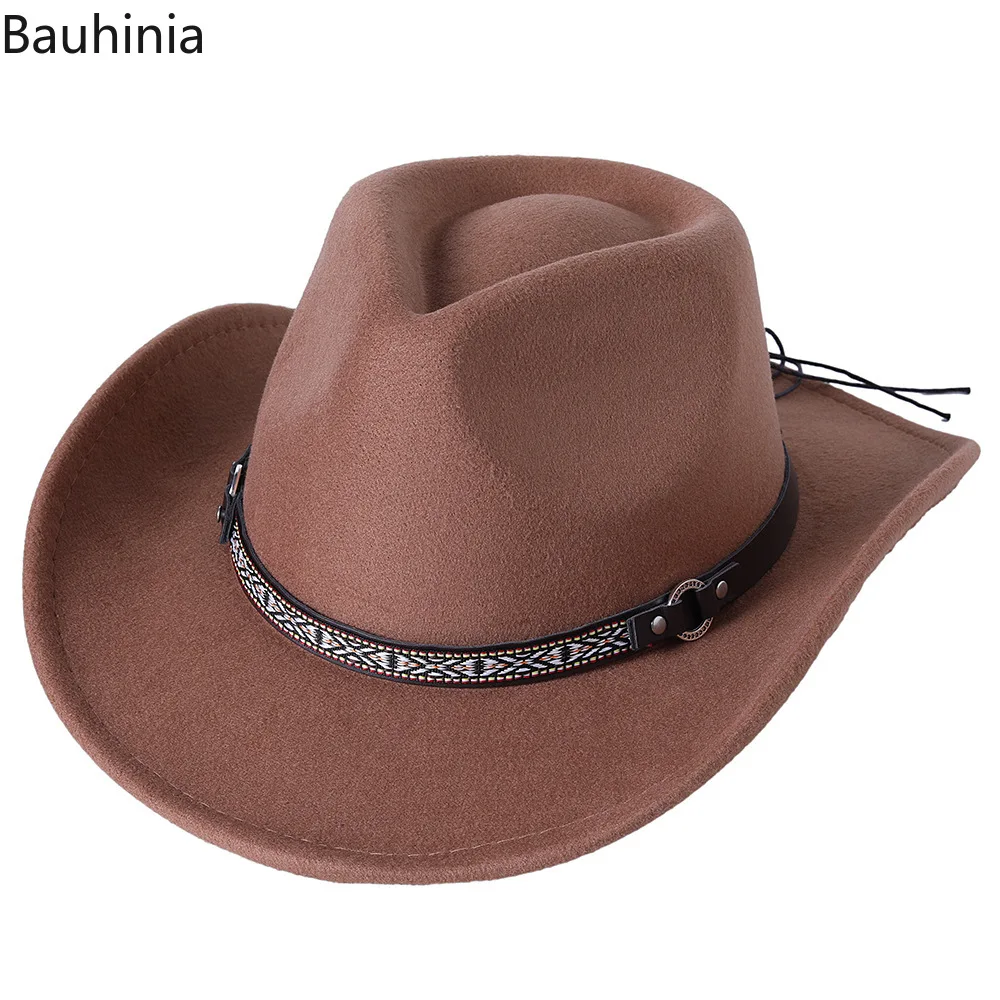 

Panama Cowboy Hat Women Men Western Jazz Cowgirl Sombrero Hombre Caps Outdoor Wide Brim Party Church Hat