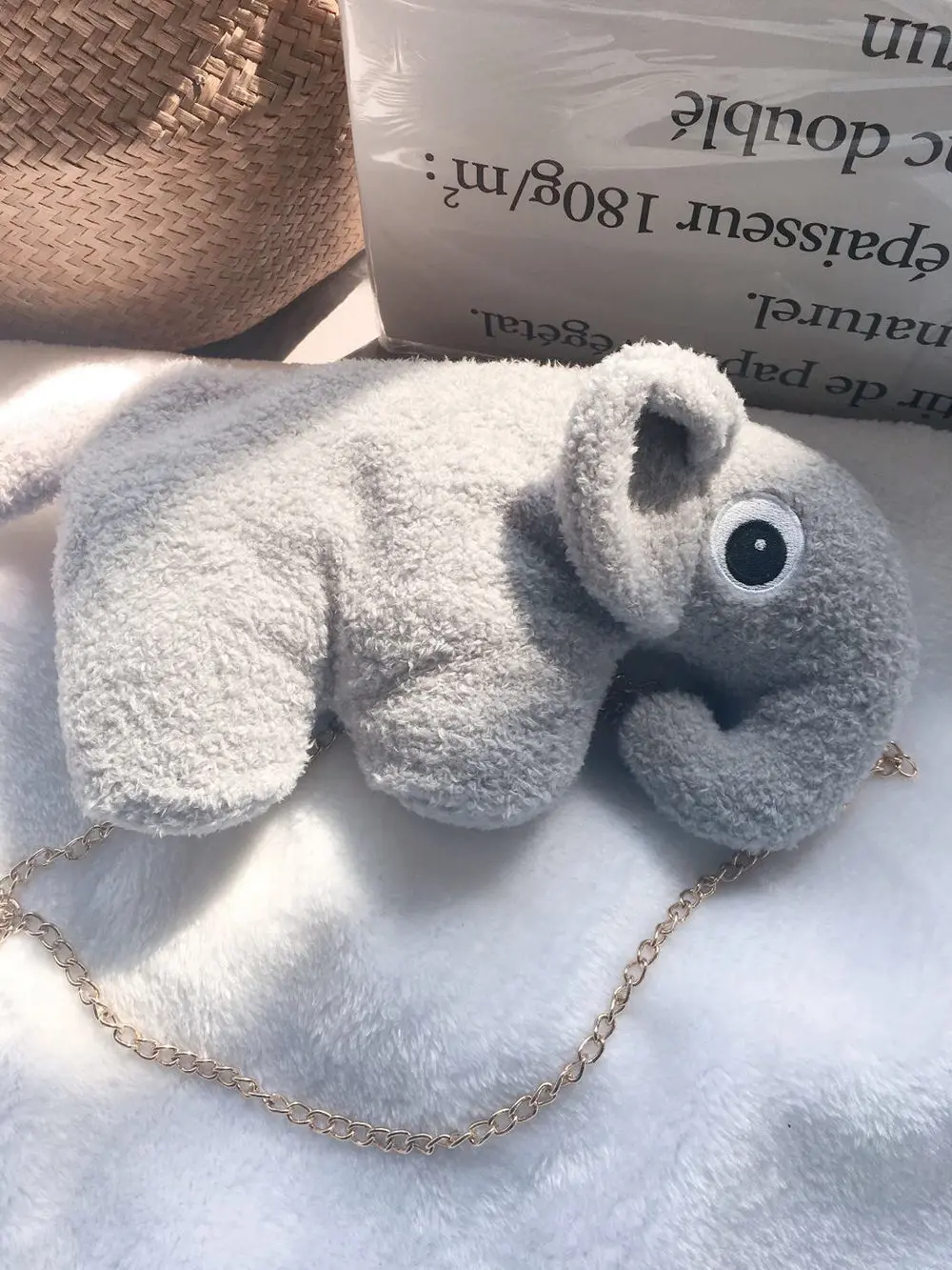 Милый мультфильм животных Слон Кроссбоди посылка клип Монета Сумка плюшевая игрушка кошелек девушка подарок на день рождения 1 шт