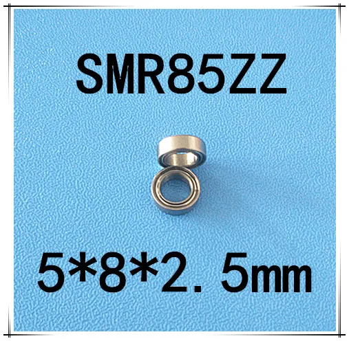Free Shipping 10 pcs SMR85zz ABEC3 5x8x2.5mm high quality Stainless steel bearing 2pcs/lot ball bearing 5x8x2.5