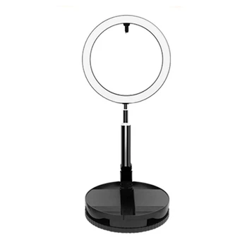 

10 Inch Foldable Ring Light LED Selfie Dimmable Ring Lamp with Extendable Stand for YouTube Video Live Studio