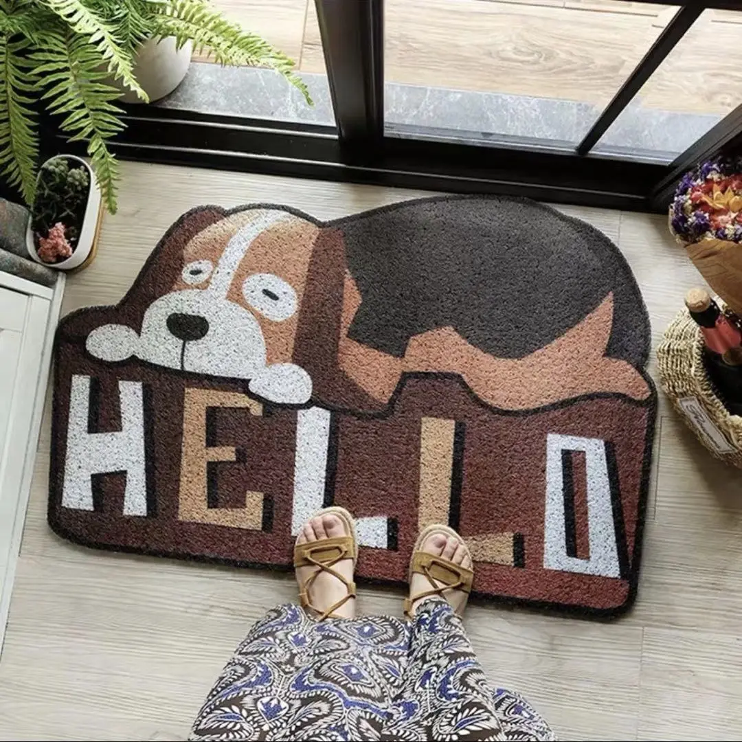 Cartoon Carpets Doormats Rugs For Bathroom Living Room Entrance Door Floor Stair Kitchen Bedroom Hallway PVC Non-Slip Clean Mats