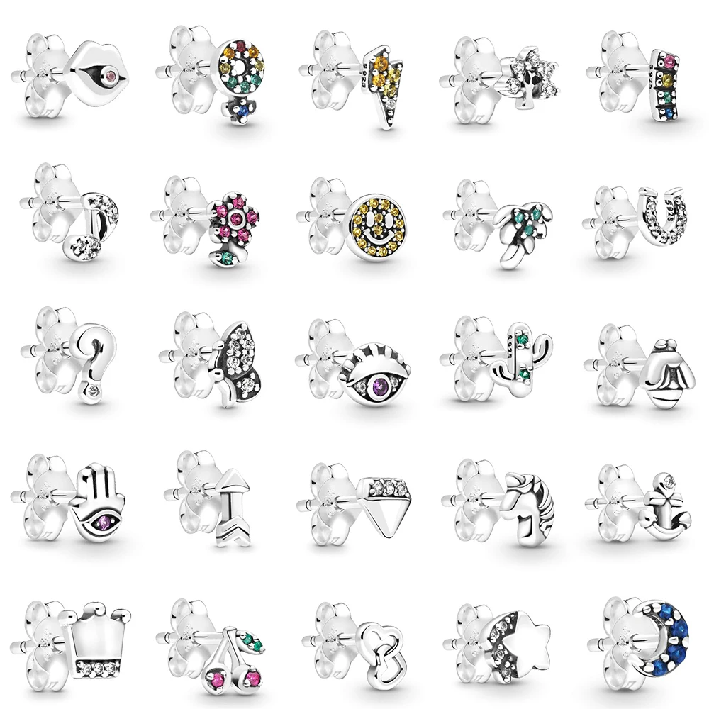 

NEW 2019 100% 925 Sterling Silver 1:1 Winter Series My Love Beautiful Animal Earring Fit DIY Women Original Fashion Jewelry