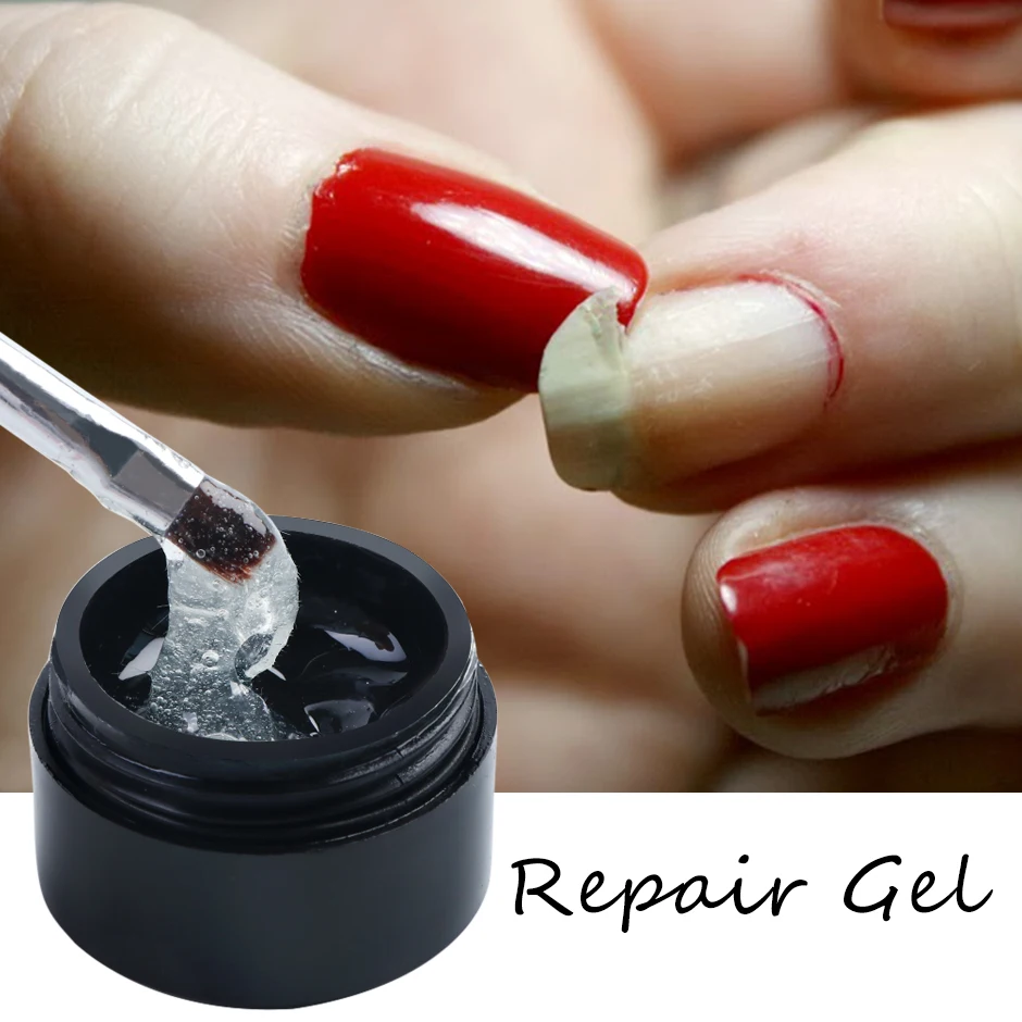 5ml Instant Nail Repair Gel for Cracked Broken Nails Strong Extension Silk  Fiberglass Glue Clear Semi Permanent Varnish GL1520-1