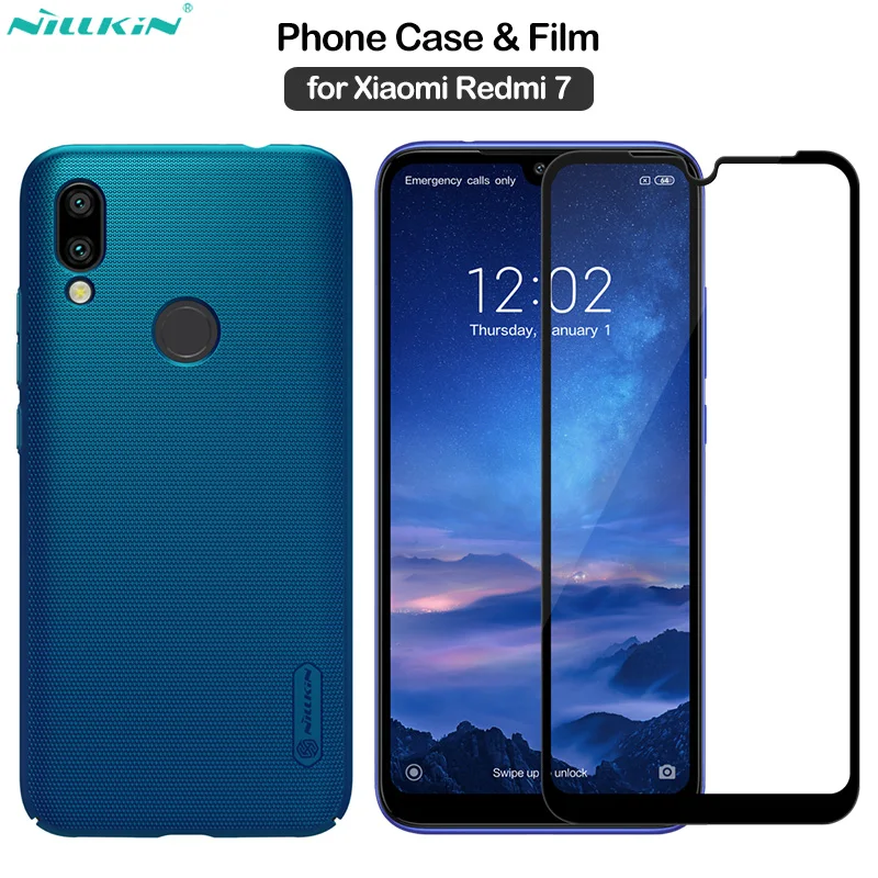 

Nillkin for Xiaomi Redmi 7 Case Y3 Frosted Shield Cover + Amazing CP+PRO Full Cover Tempered Glass for Redmi7 Film Protector