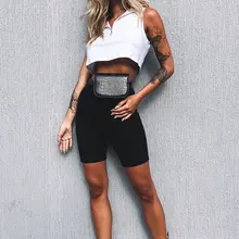 Новые модные женские эластичные леггинсы ярких цветов 3/4 длина укороченные брюки шорты для йоги