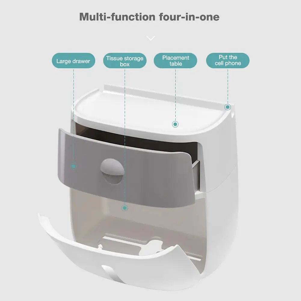 Водонепроницаемый держатель для туалетной бумаги креативный держатель для бумажных полотенец туалетный рулон коробка для хранения бумаги двойной слой коробка для салфеток для ванной комнаты
