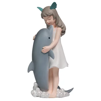 

Nordic Light luxury home decoration accessories mermaid creative desktop ornament resin material wedding decoration