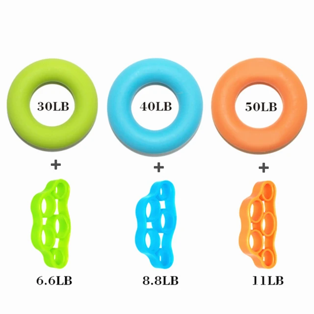 포괄적인 적당 운동을 위한 다채로운 저항 밴드 핸드 그립 세트