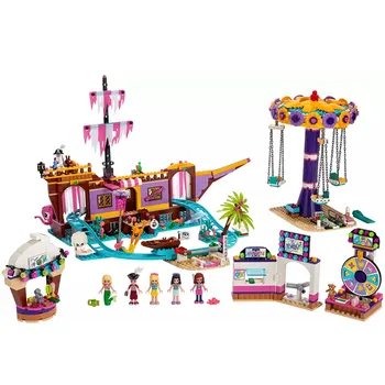 

New Girls Set Heartlake Amusement Park Model Building Blocks with 5 Figures DIY Bricks Toys for Friends Christmas Gifts