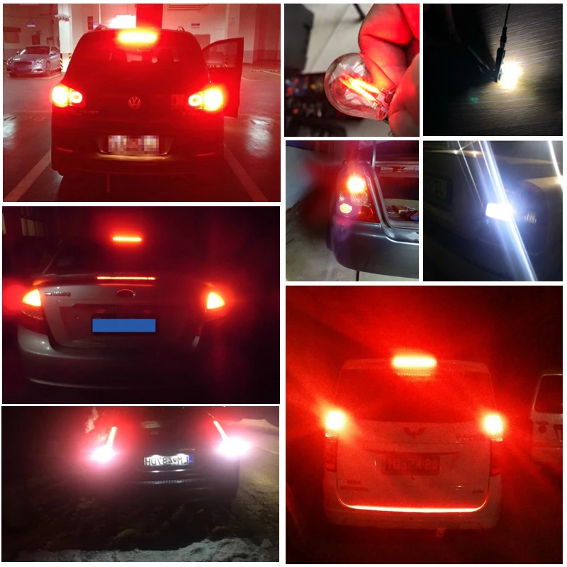 2PCS 1156 BA15S P21W Led ���� 1157 BAY15D P21/5W Led COB �ڵ��� ȸ�� ��ȣ ���� ������ ���� �ڵ� 3000K ����� 6000K ��� �����