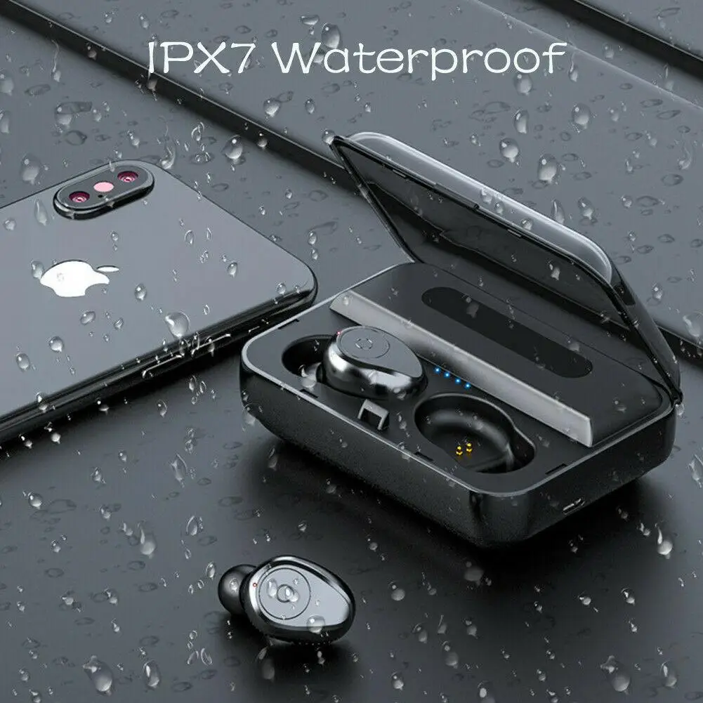 Wireless TWS Earphones Bluetooth Headsets Stereo In Ear Earbuds with Charging Box for Android iPhone Samsung Galaxy LG V40 V30