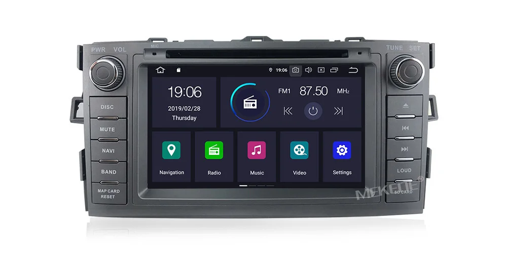 MEKEDE Android9.0 4G ram 64G rom RDS автомобильный мультимедийный плеер для toyota auris 2008-2012 Автомобильный gps навигатор радио wifi Casstee