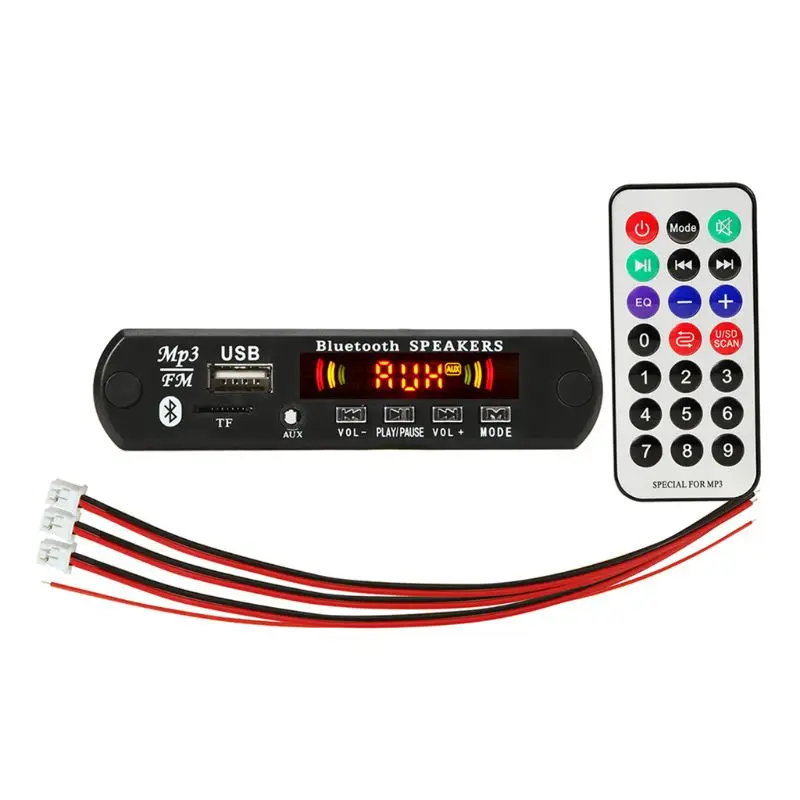 Автомобильный Bluetooth MP3 WMA FM AUX декодер плата модуль TF SD карта