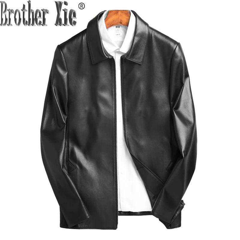 

Genuine Leather Jacket Men Real Sheepskin Coat Spring Short Motorcycle Jacket Korean Veste En Cuir Homme P-1-730 KJ1457
