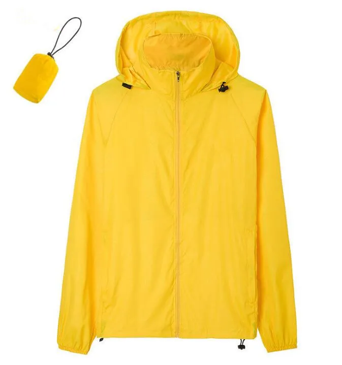 amazing  2019 New Summer Women and Men's Rain Jackets Coats Fashion Ladies Long Sleeve Windproof Rain Coats 