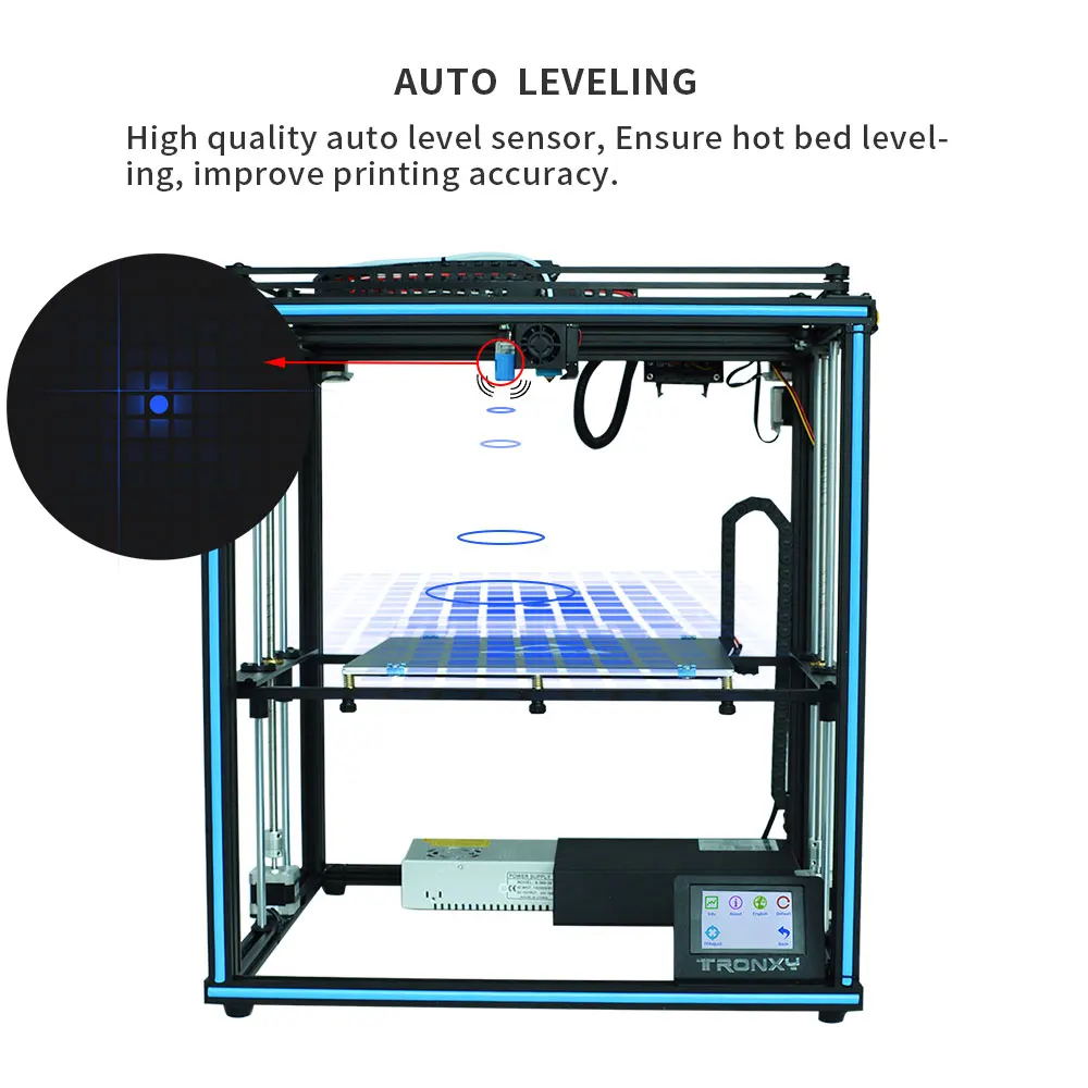  2019 Newest Tronxy DIY Assembled X5SA Aluminium Extrusion 3D Printer kit printing with Touch screen