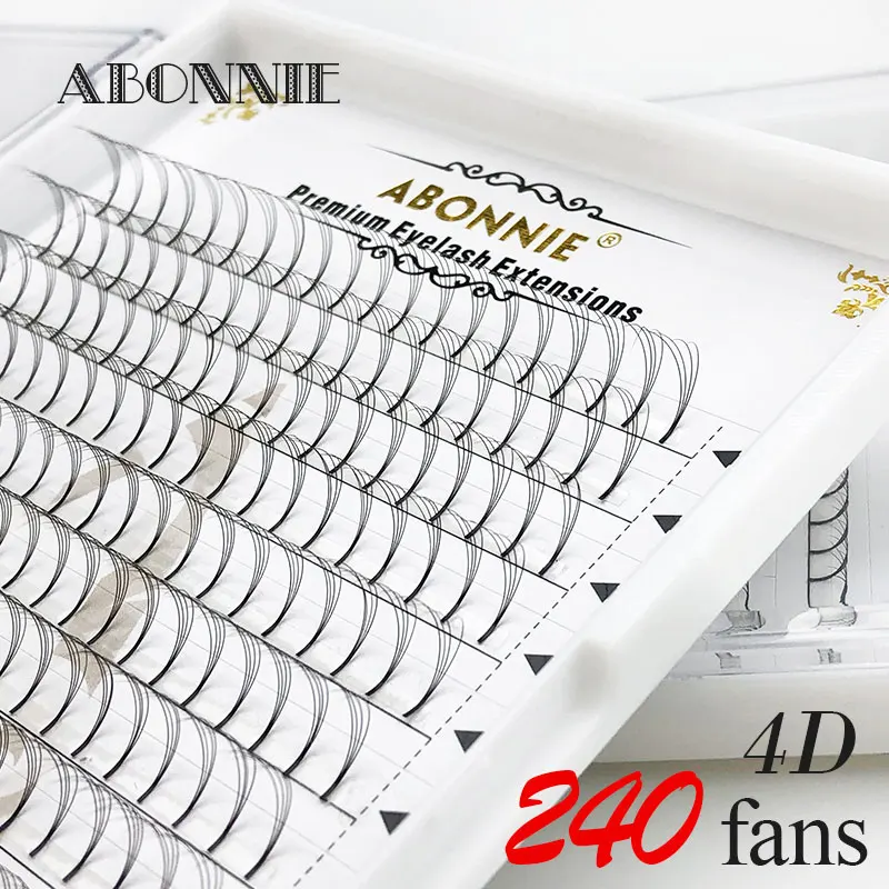 Abonnie большие объемные вентиляторы 3d/4d/5d/6d ресницы русский объем наращивание ресниц предварительно сделанные ресницы наращивание из искусственной норки