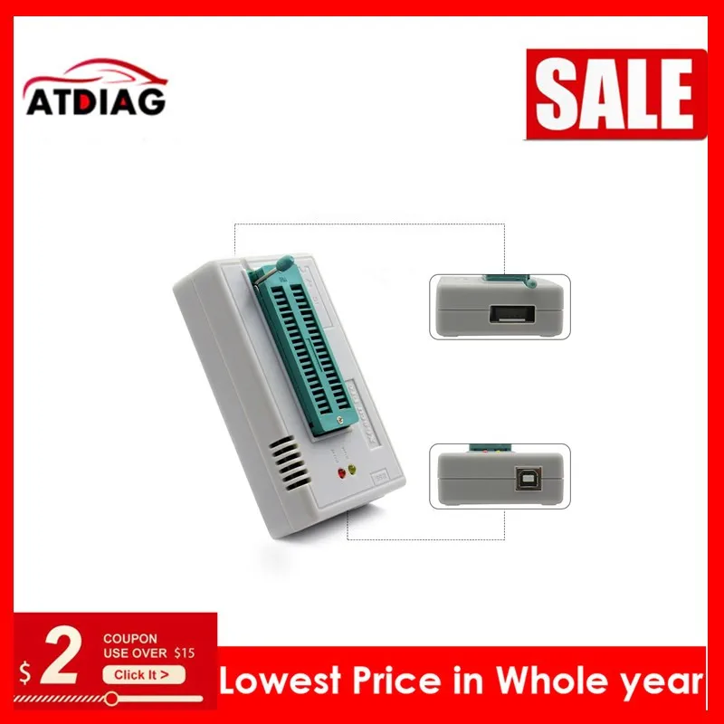 V9.0 оригинальный MINI PRO TL866 II Plus USB Универсальный программатор EEPROM FLASH с адаптерами