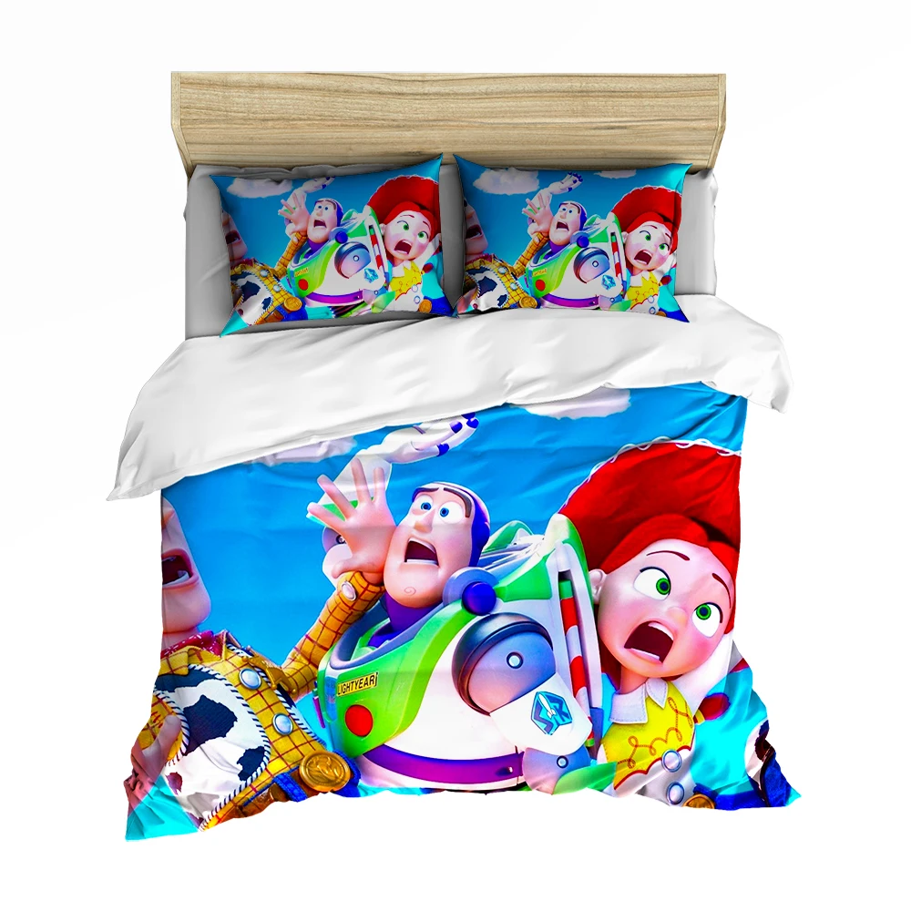 Disney Toy Story Шериф Вуди Базз Лайтер постельный комплект одеяло пододеяльники наволочка детская спальня Decora Мальчики кровать односпальная королева - Цвет: E