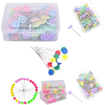 

1/50/80/100PCS Patchwork Needle Craft Embroidery Pins Flower Button Head Pins For DIY Quilting Tool Sewing Accessories
