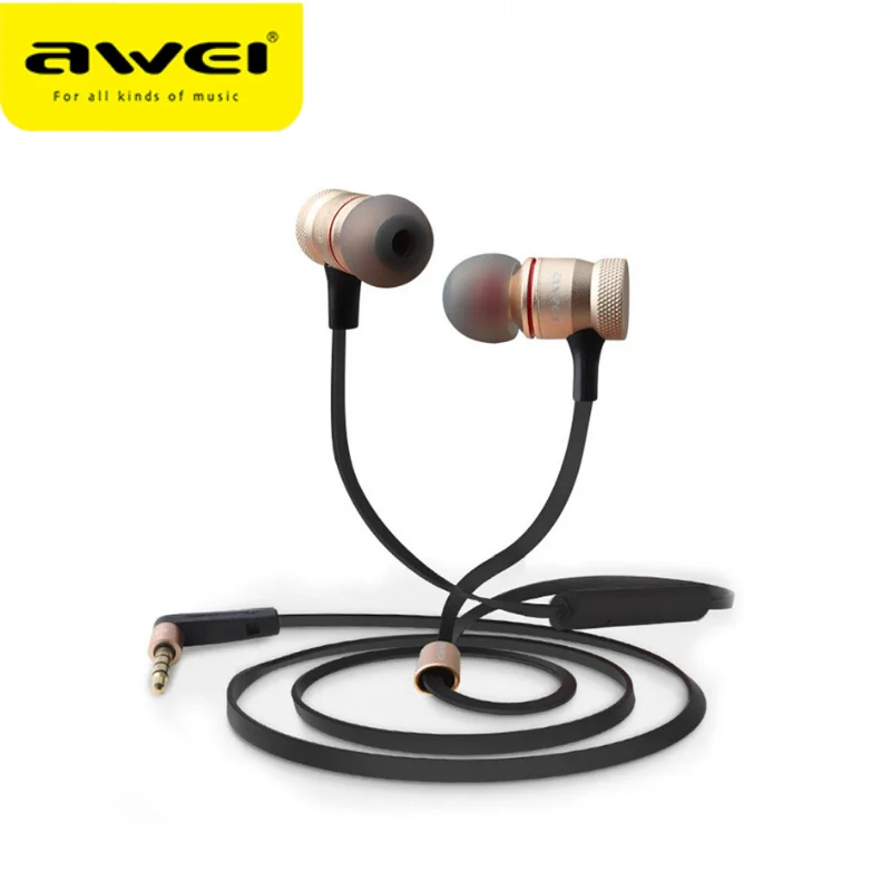 Спортивные Наушники Awei с микрофоном Bluetooth басовая стерео музыка проводные