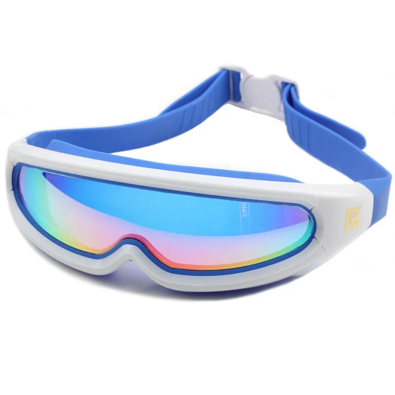 

Adult Swimming Goggles Seven Color Electroplated One-piece Swimming Goggles Big Box Anti-Fog Electroplated Swimming Glasses