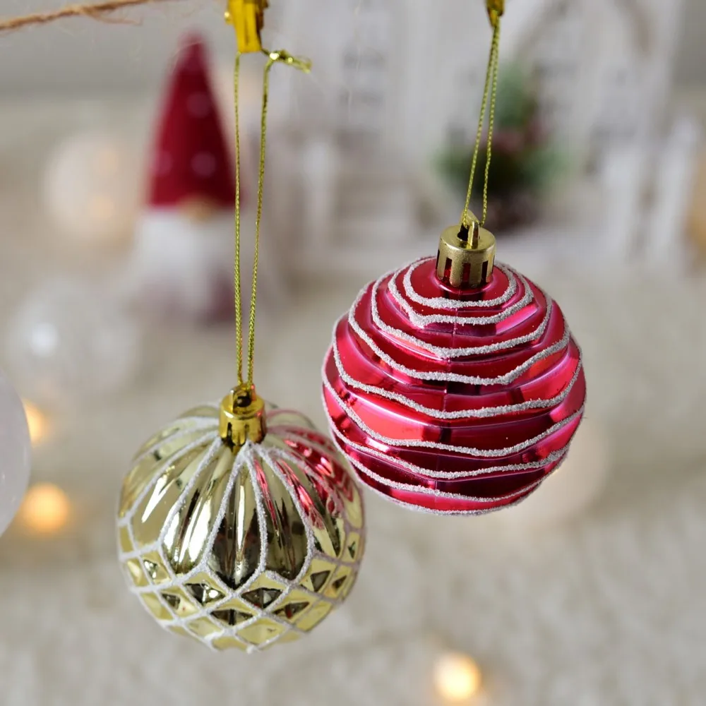6 см Рождественская елка шар-безделушка висит украшение для домашней вечеринки декор 6 шт./компл. висит подвески для вечеринок#45