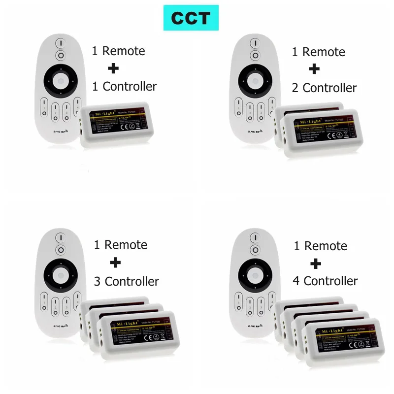 Mi светильник 2,4G RF беспроводной диммер Одноцветный CCT RGB RGBW RGB+ CCT FUT036 FUT037 FUT038 FUT039 DC12-24V контроллер светодиодной ленты