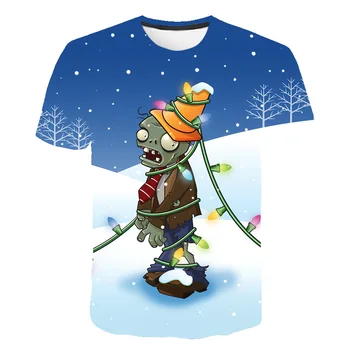 

Summer Cool Children Clothes Cute Plants vs. Zombies Wars Series T-shirt Cartoon Boys T Shirt T Kid Girl Tops Teenager Tshirt