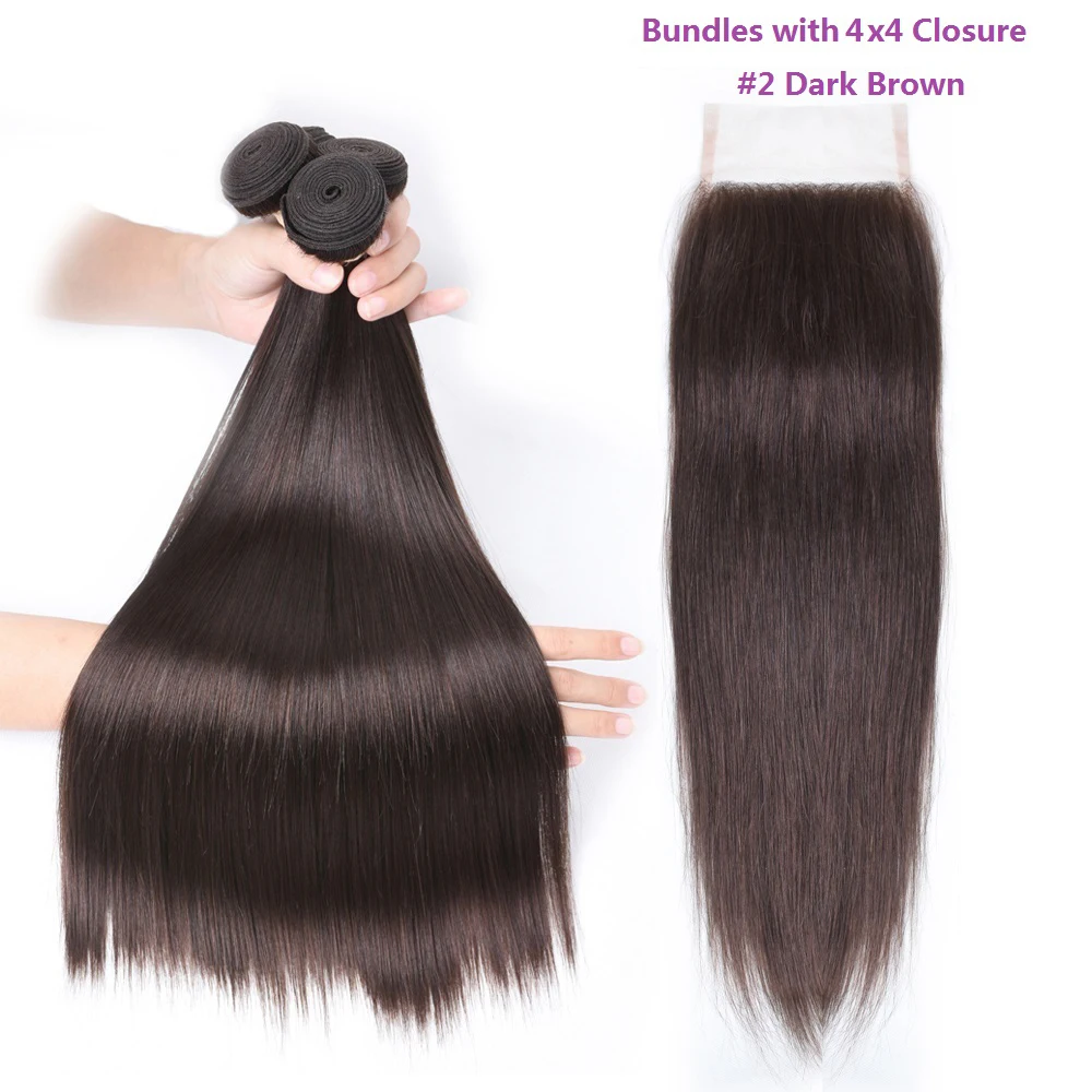 #4 Brazilian Body Wave Bundles With 4x4 Lace Closure Remy Human Hair Extensions Straight Bundles With Lace human hair extensions,human hair bundles