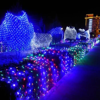

Net Mesh 110V Waterproof Fairy Light Outdoor Flashing String Lights Super Bright Yard Landscape Lamp