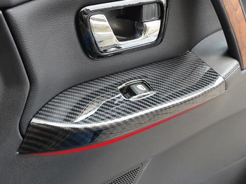 

For Mitsubishi Pajero 2007-2019 ABS Carbon Interior Window Lifter Frame Cover Trims 4pcs LHD ONLY