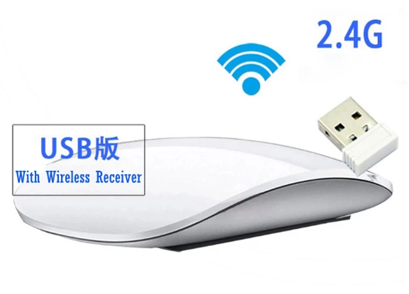 2.4G wireless mouse ПК Волшебная мышь Bluetooth 2,4g Беспроводная игровая мышка сенсорное колесо ультра тонкая Мода для Apple стиль MAC компьютерная клавиатура мышь D - Цвет: 2.4G wireless mouse
