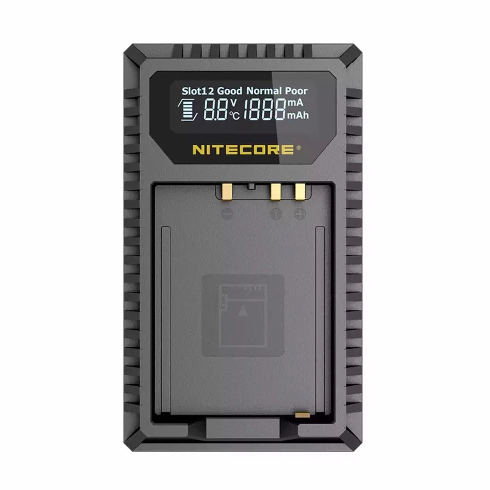 Nitecore FX1 двойной слот USB Зарядное устройство для ЖК-дисплея с подсветкой Fujifilm NP-W126