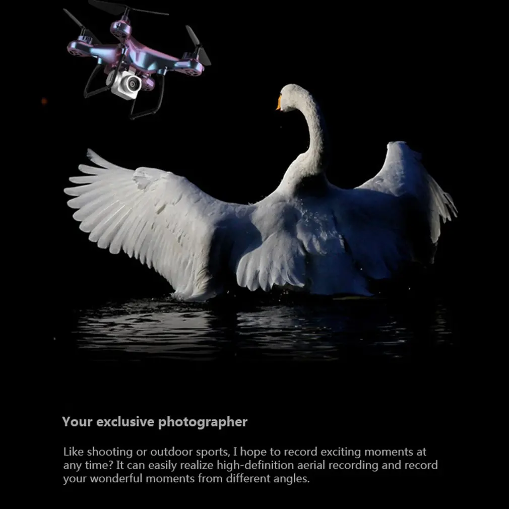 TC-1 Starry Sky Drone HD 720P/1080P/4K WiFi Aerial Photography HD Camera Drone 20 Minutes Flight RC Helicopter w/ VR Glasses
