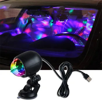 

Usb Car DJ Disco Magic Ball Party Lights RGB Rotating LED Strobe Stage Light for Car Home Room Birthday Dance Wedding Xmas