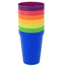7 шт./лот 7 цветов портативный Радужный костюм чашки для Пикника Туризма пластиковые кофе чай чашки для дома