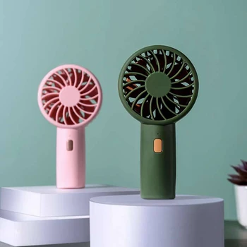 

Protable Handheld Fan 3-Speed Mini USB Rechargeable Fan Quiet Desktop Personal Cooling Fan