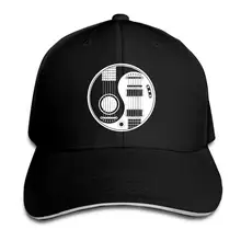 Унисекс Повседневная белая и черная акустическая электрическая гитара Инь Yang-1 Snapback сэндвич-Кепка пиковая Кепка водителя грузовика-один размер