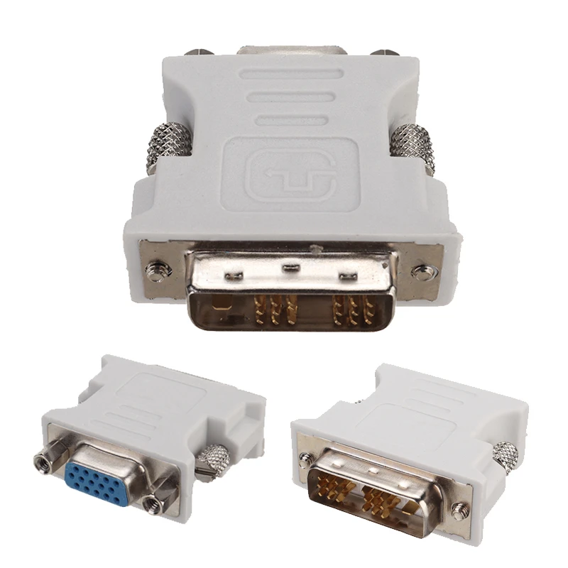 1pc Dvid To Vga Adapter Dvid 18+1pin Dual Link Male To Vga 15 Pin