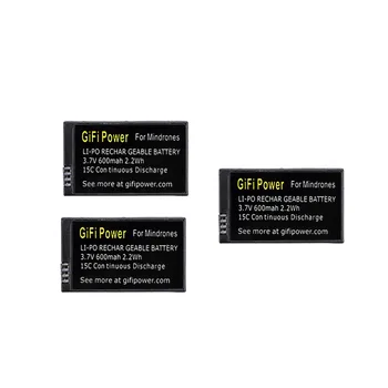 

3pcs 3.7V 600mAh Rechargeable Battery for Parrot Jumping Sumo Swing Mambo Rolling Spider Mini Drone