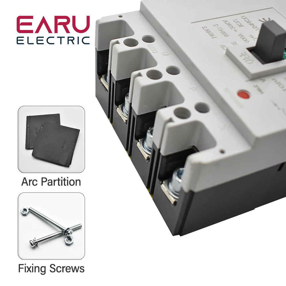 DC 1000V 500V Circuit Breaker 2P 3 4 Pole Mccb 48V 72V 96V 200V 250V Spannung 100A 160A 200A 250A 400A 630A PV Solar Protector