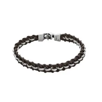 

Bracelet Unode50 with leather model man authentic size M