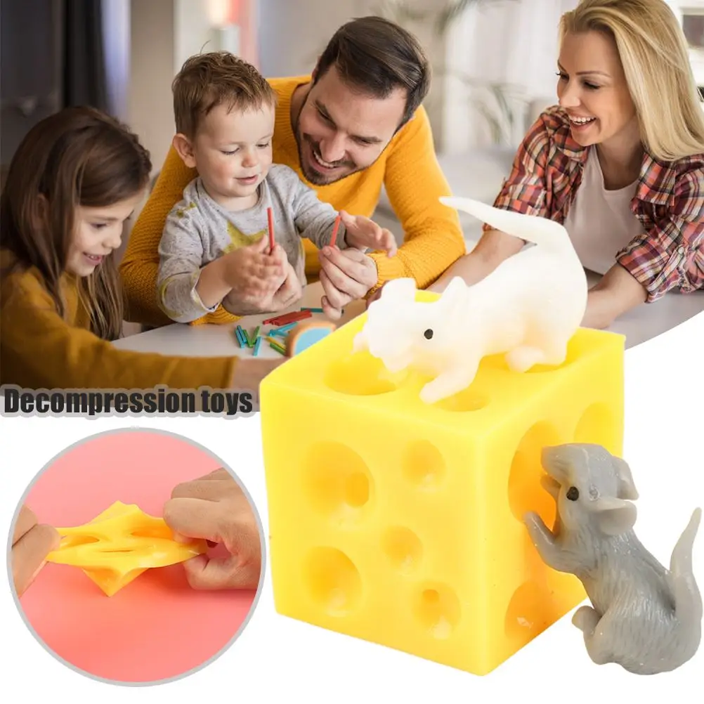 Mouse and Cheese Toy Sloth Hide and Seek Stress Relief Toy 2 Squishable 