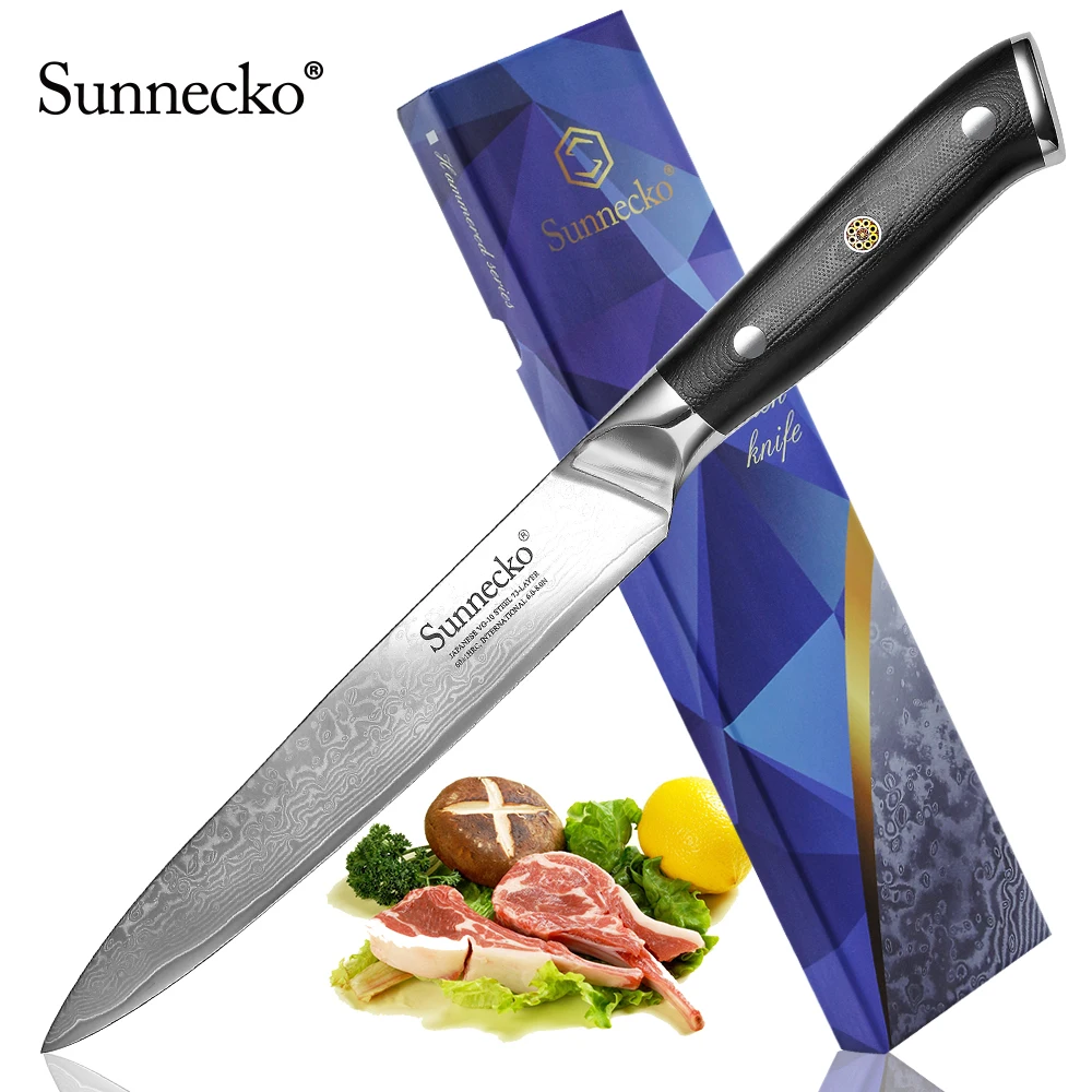 Кухонный нож SUNNECKO 8 дюймов острые японские лезвия для бритвы VG10 ножи из стали с