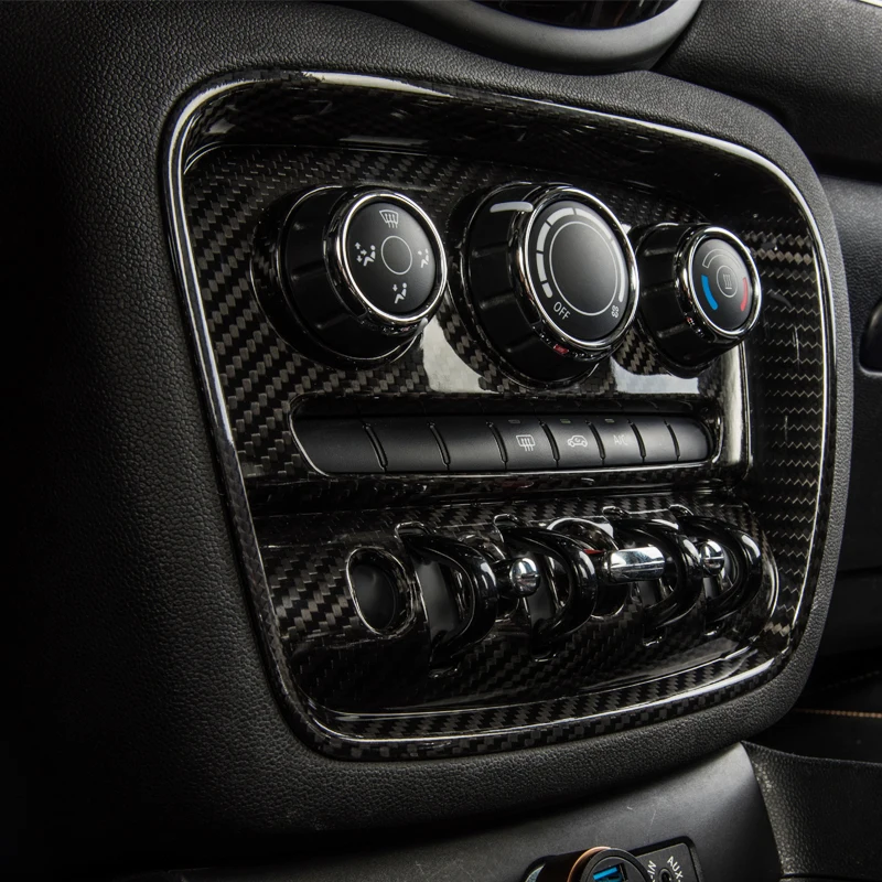 

For BMW MINI COOPER F54 car accessories Interior Centre panel switch audio air conditioner Adjustment panel Carbon fiber shell