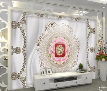 

CJSIR Custom Wallpaper Noble Luxury Pearl Pattern 3D Stereo TV Background Wall Living Room Bedroom Background 3d Wallpaper