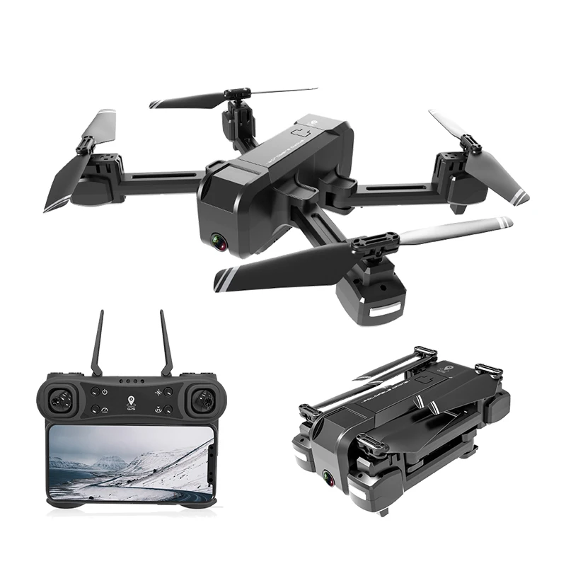 

RC Drone with 4K HD Cameras FPV Wide-Angle Height Hold 5G Transmission 250 Meters Remote Control Foldable Quadcopter KF607 GPS